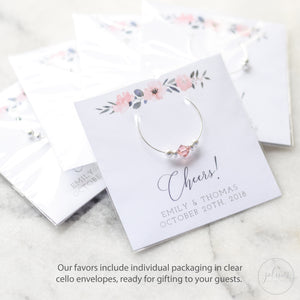 Sip and See Baby Shower Favors - Stemware Charms - @PlumPolkaDot 