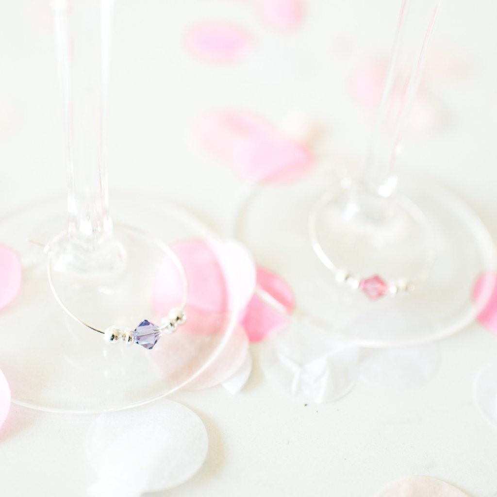 Galentine's Day Party Favors - Stemware Charms - @PlumPolkaDot 