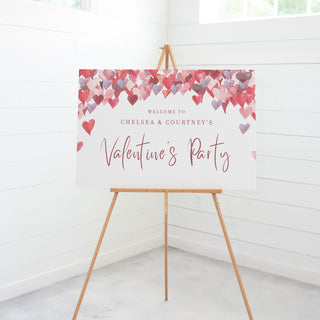 Valentines Day Party Welcome Sign Template, Printable Valentines Party Sign, Valentines Day Decorations, INSTANT DOWNLOAD - VH100