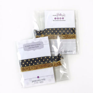 Black & Gold Hair Ties - Fashion - Style - Arm Candy - Gift for Women - @PlumPolkaDot 