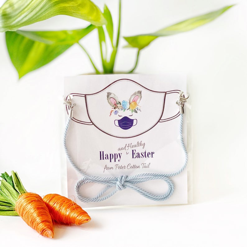 Easter Favor Mask Chain, Easter Basket Stuffers, 2021 Bunny Quarantine Easter - B100