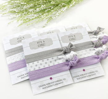 Grey and Purple Baby Shower Favors, Unique Baby Shower Favours Girl, Party Favors for Baby Shower, Girl Baby Shower Favor, Baby Shower Decor - @PlumPolkaDot 