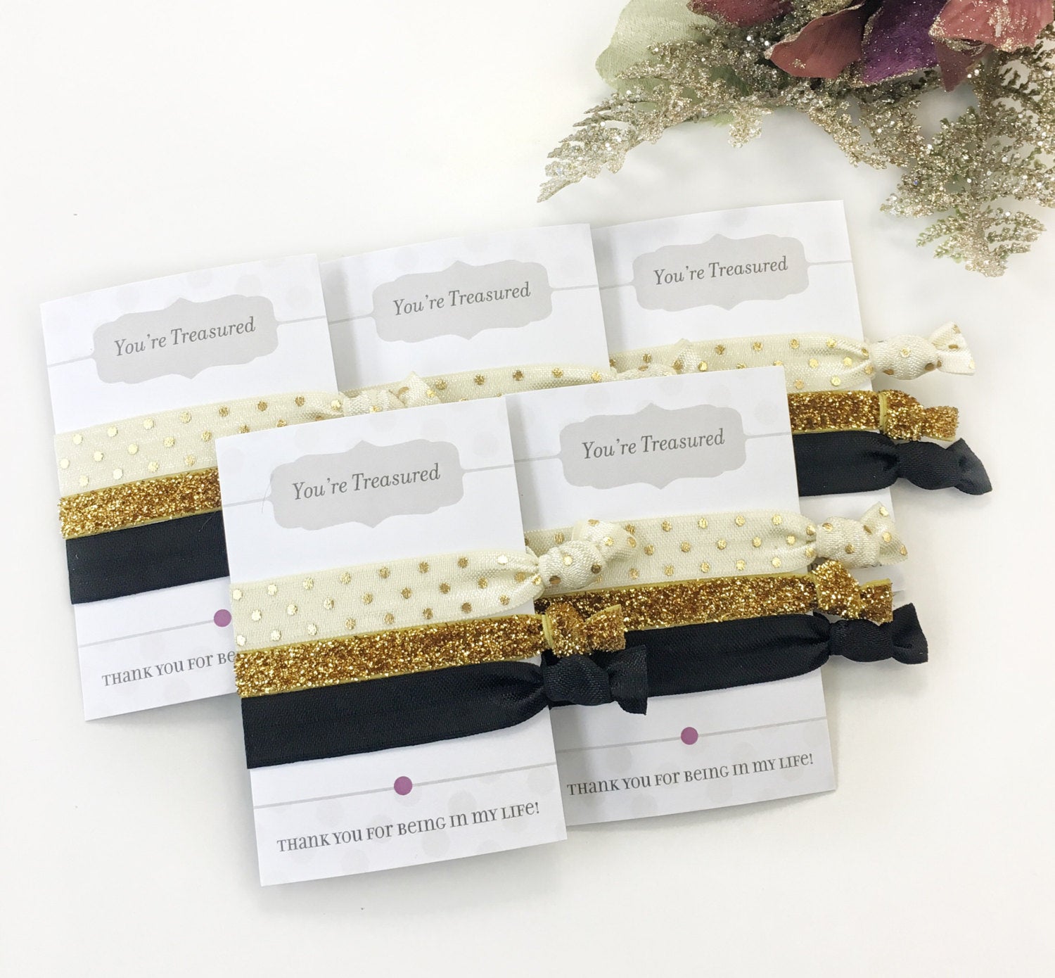 You're Treasured Christmas Gifts for Friends, Hair Ties - PlumPolkaDot