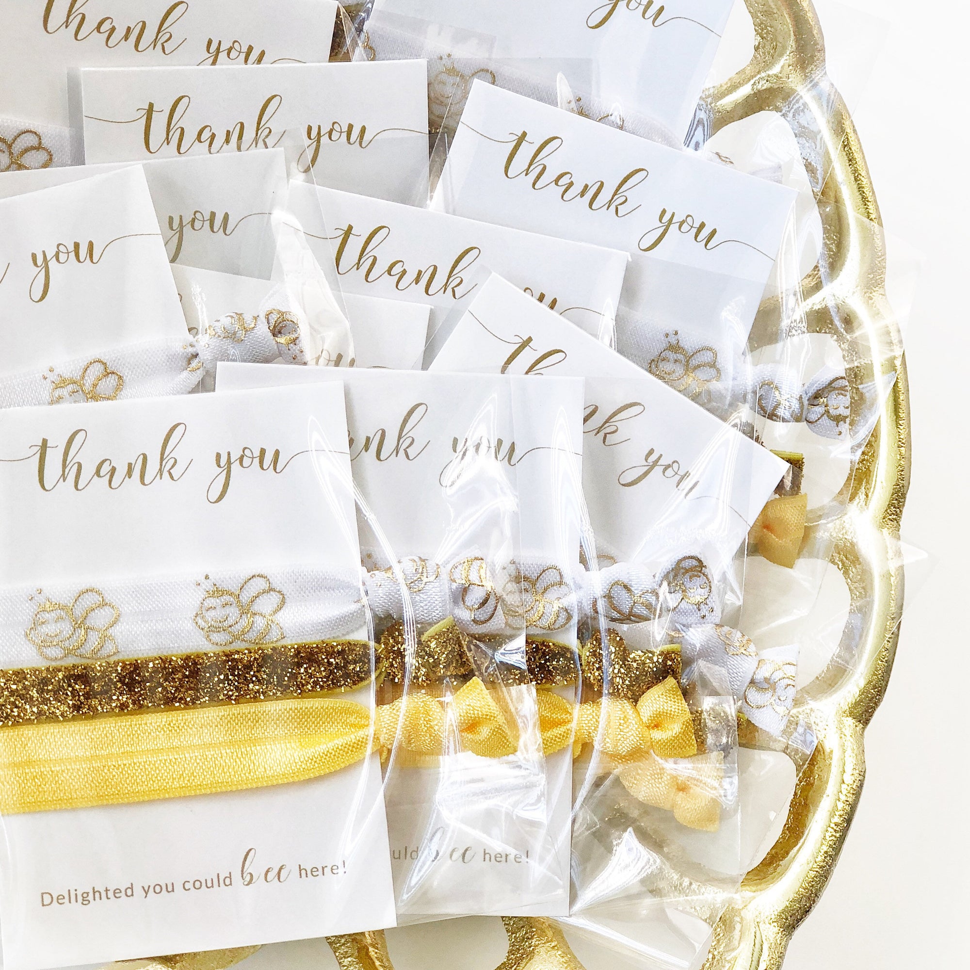 Mama To Bee Baby Shower Favors Hair Ties, Mommy To Bee Baby Shower Gifts for Guests, Hair Tie Favors - @PlumPolkaDot 
