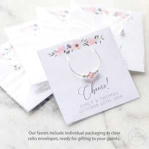 40th Birthday Party Favors, Cheers to 40 Years, 40th Birthday Favor for Woman, 40th Birthday Supplies, Swarovski Crystal Wine Charm Favors - @PlumPolkaDot 