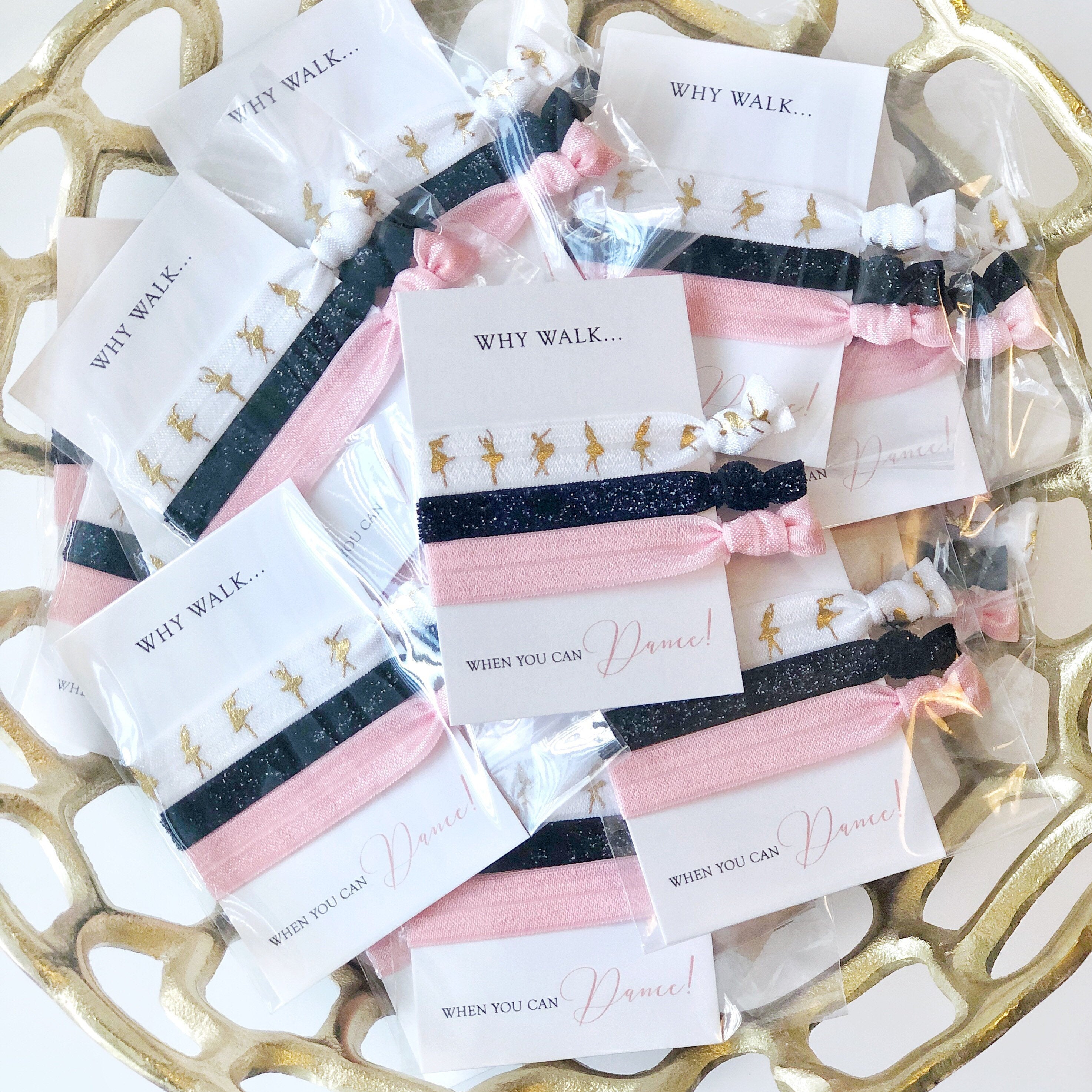 Ballet Recital Gift, Dance Recital Favor, Ballet Gifts for Girls, Ballet Party Favor, Ballet Birthday Party Favors, Ballerina Gift Hair Ties - @PlumPolkaDot 