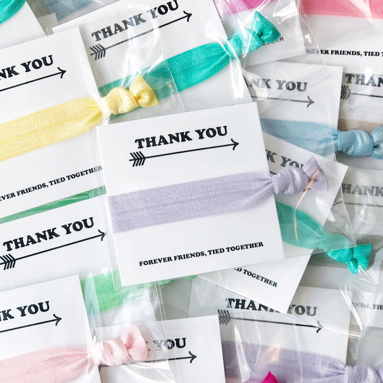 Hair Tie Thank You Gifts for Guests, Unique Party Favors for Girls and Women, Birthday Party Favors, Baby Shower Favors, Bridal Shower Favor - @PlumPolkaDot 