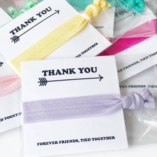 Hair Tie Thank You Gifts for Guests, Unique Party Favors for Girls and Women, Birthday Party Favors, Baby Shower Favors, Bridal Shower Favor - @PlumPolkaDot 
