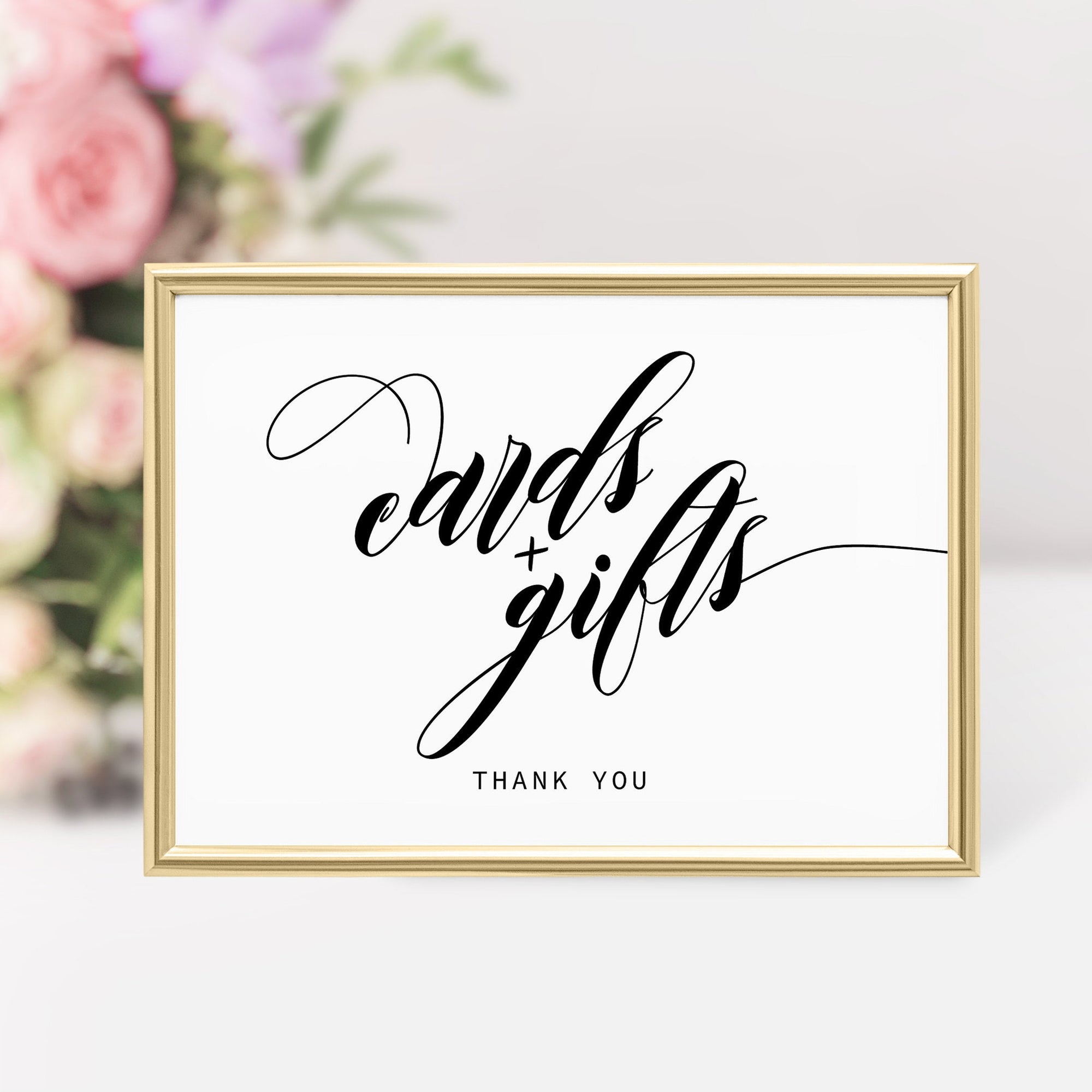 Black Script Cards and Gifts Sign Printable, Minimalist Cards and Gift - PlumPolkaDot black-script-cards-and-gifts-sign-printable-minimalist-cards-and-gift-plumpolkadot
