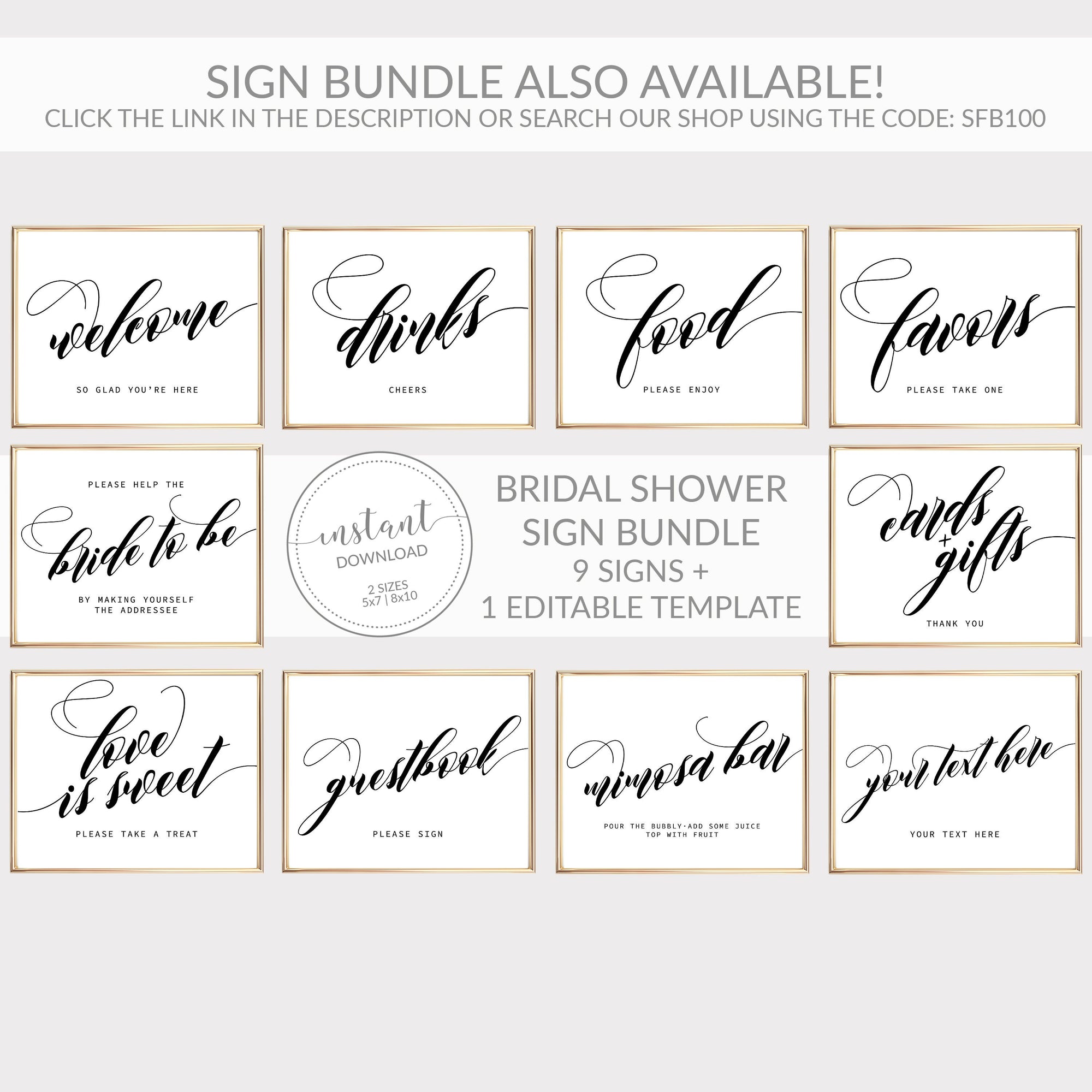 Black Script Sanitize Before Entering Welcome Sign, Minimalist Welcome Sign, INSTANT DOWNLOAD - SFB100