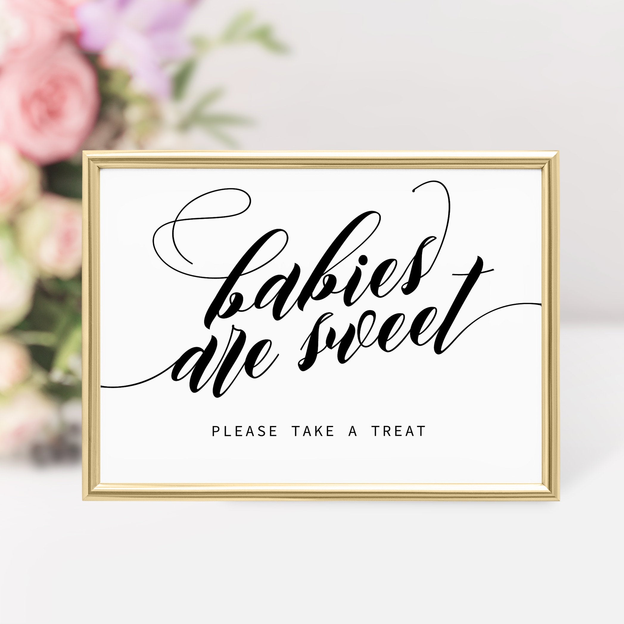 Babies are Sweet Sign, Baby Shower Sign Dessert Table, Baby Shower Decorations, DIGITAL DOWNLOAD - SFB100 - @PlumPolkaDot 