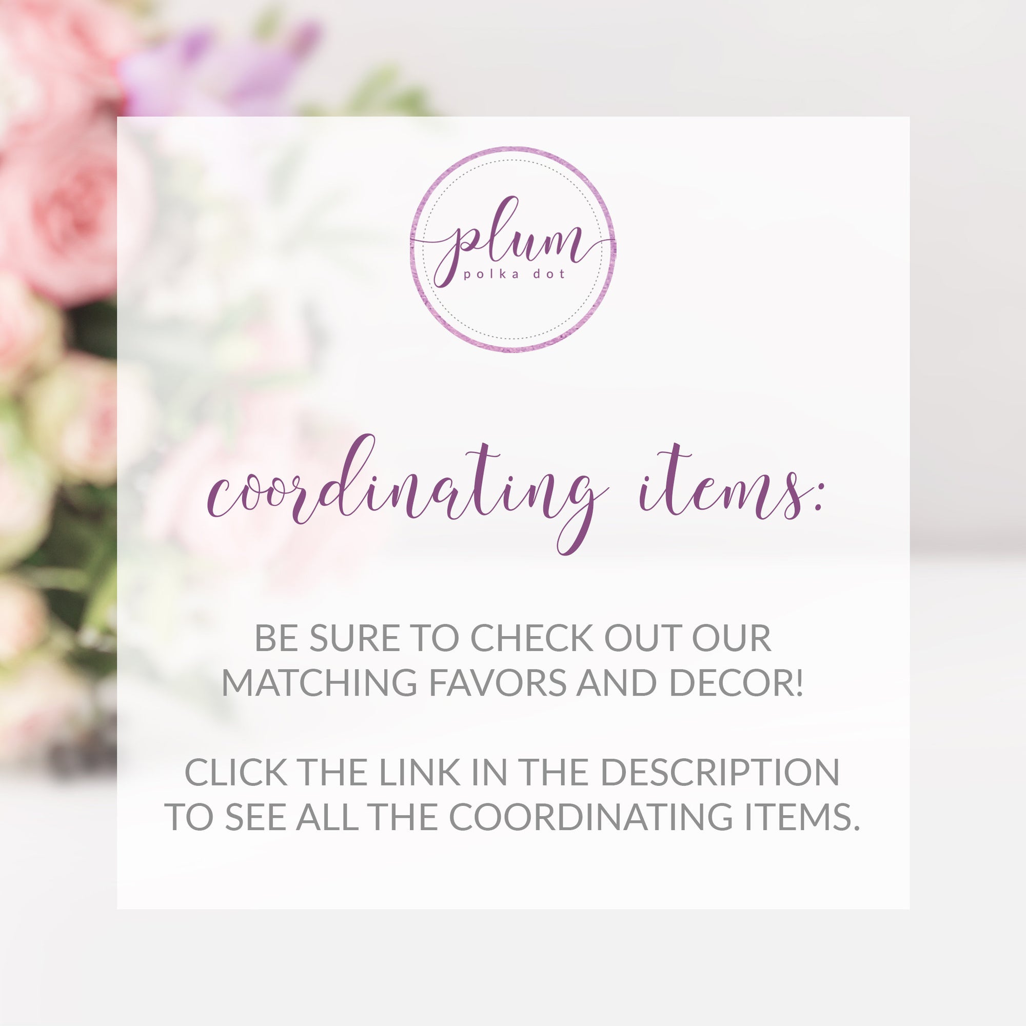 Blush Floral Greenery Favor Sign Printable INSTANT DOWNLOAD, Gold Birthday, Baby Shower, Bridal Shower, Wedding Decoration - BGF100 - @PlumPolkaDot 