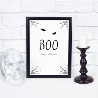 Halloween Decor Boo Sign, Halloween Decorations Printable Sign, Halloween Party Decor, Happy Halloween Door Sign, INSTANT DOWNLOAD - EDS100 - @PlumPolkaDot 