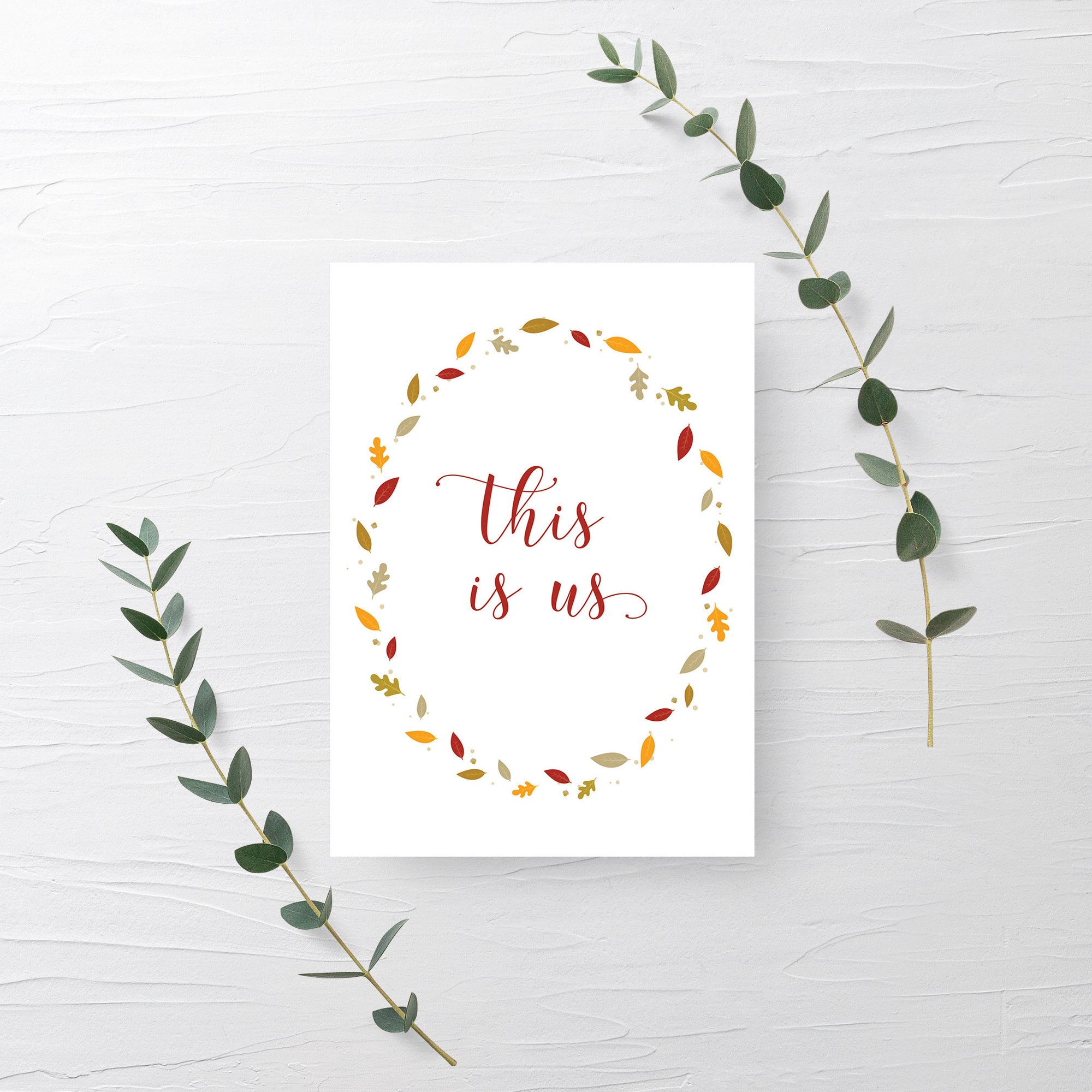 This is Us Sign Digital, Fall Family Sign, Fall Decorations for Home, Autumn Decor for Home, Fall Printable, INSTANT DOWNLOAD - FL100 - @PlumPolkaDot 