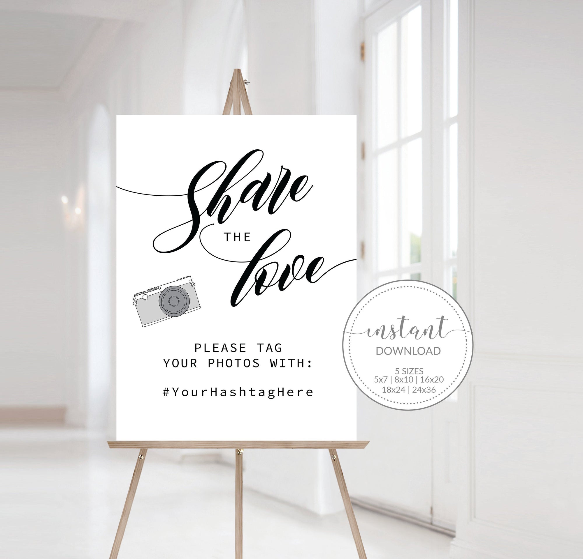Black Script Share The Love Hashtag Sign Template, Printable Minimalis - PlumPolkaDot black-script-share-the-love-hashtag-sign-template-printable-minimalis-plumpolkadot