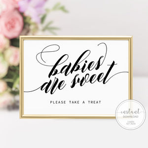 Babies are Sweet Sign, Baby Shower Sign Dessert Table, Baby Shower Decorations, DIGITAL DOWNLOAD - SFB100 - @PlumPolkaDot 
