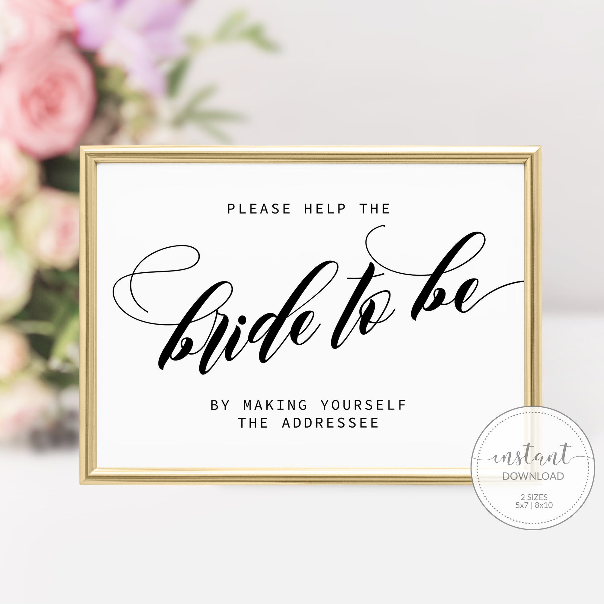 Black Script Bridal Shower Address an Envelope Sign, Minimalist Help T - PlumPolkaDot black-script-bridal-shower-address-an-envelope-sign-minimalist-help-t-plumpolkadot