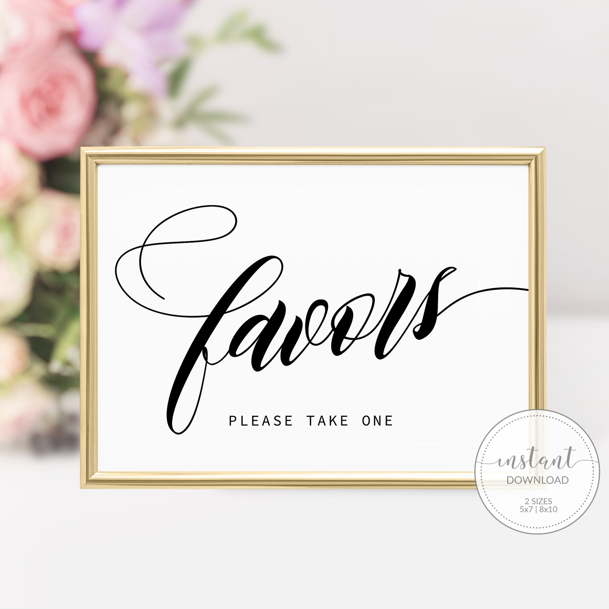 Black Script Favor Sign Printable, Minimalist Wedding Signs,INSTANT DO - PlumPolkaDot black-script-favor-sign-printable-minimalist-wedding-signs-instant-do-plumpolkadot