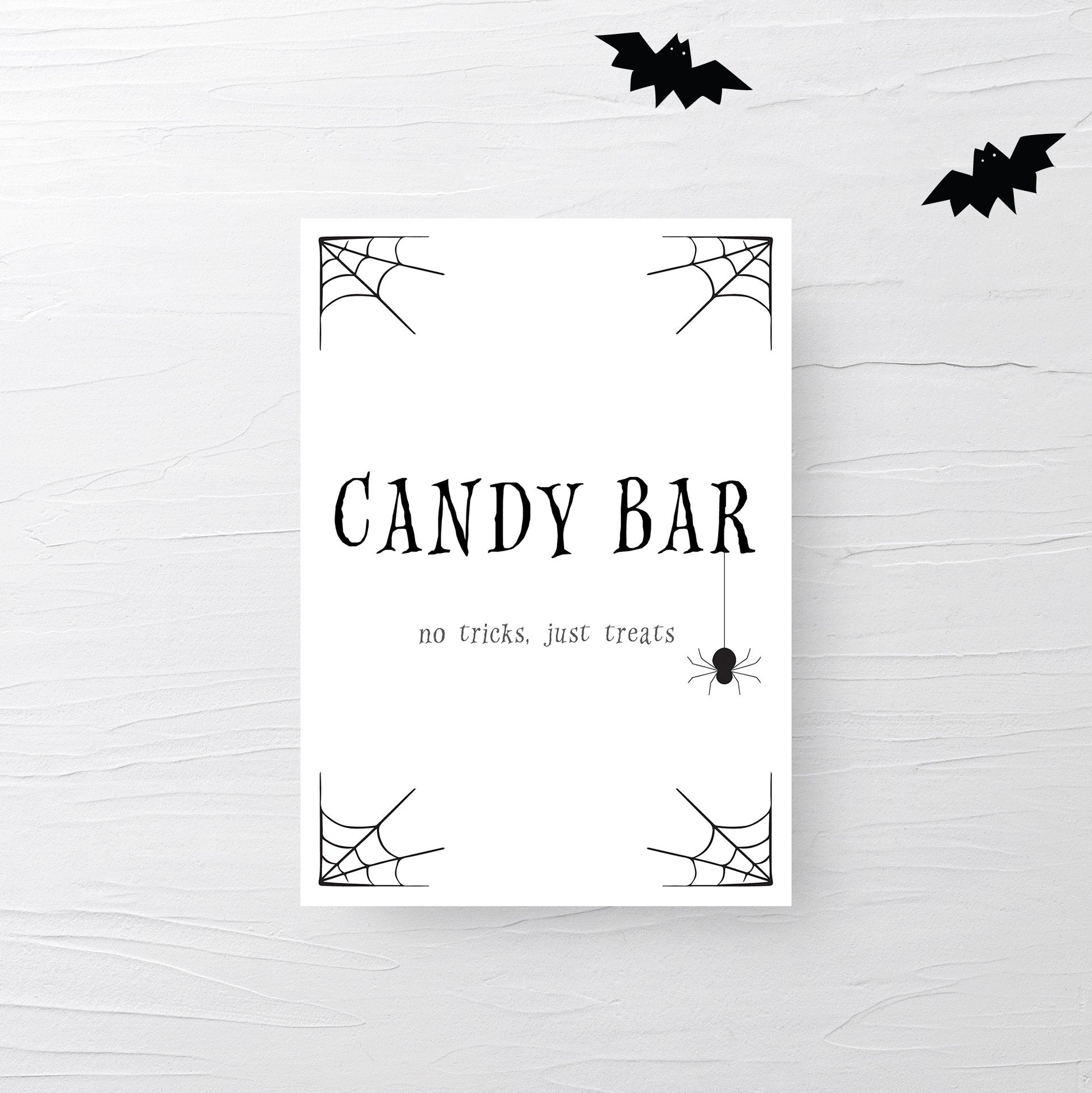 Halloween Candy Bar Sign, Halloween Decorations Printable Sign, Halloween Party Decor, Trick or Treat Sign, INSTANT DOWNLOAD - EDS100 - @PlumPolkaDot 