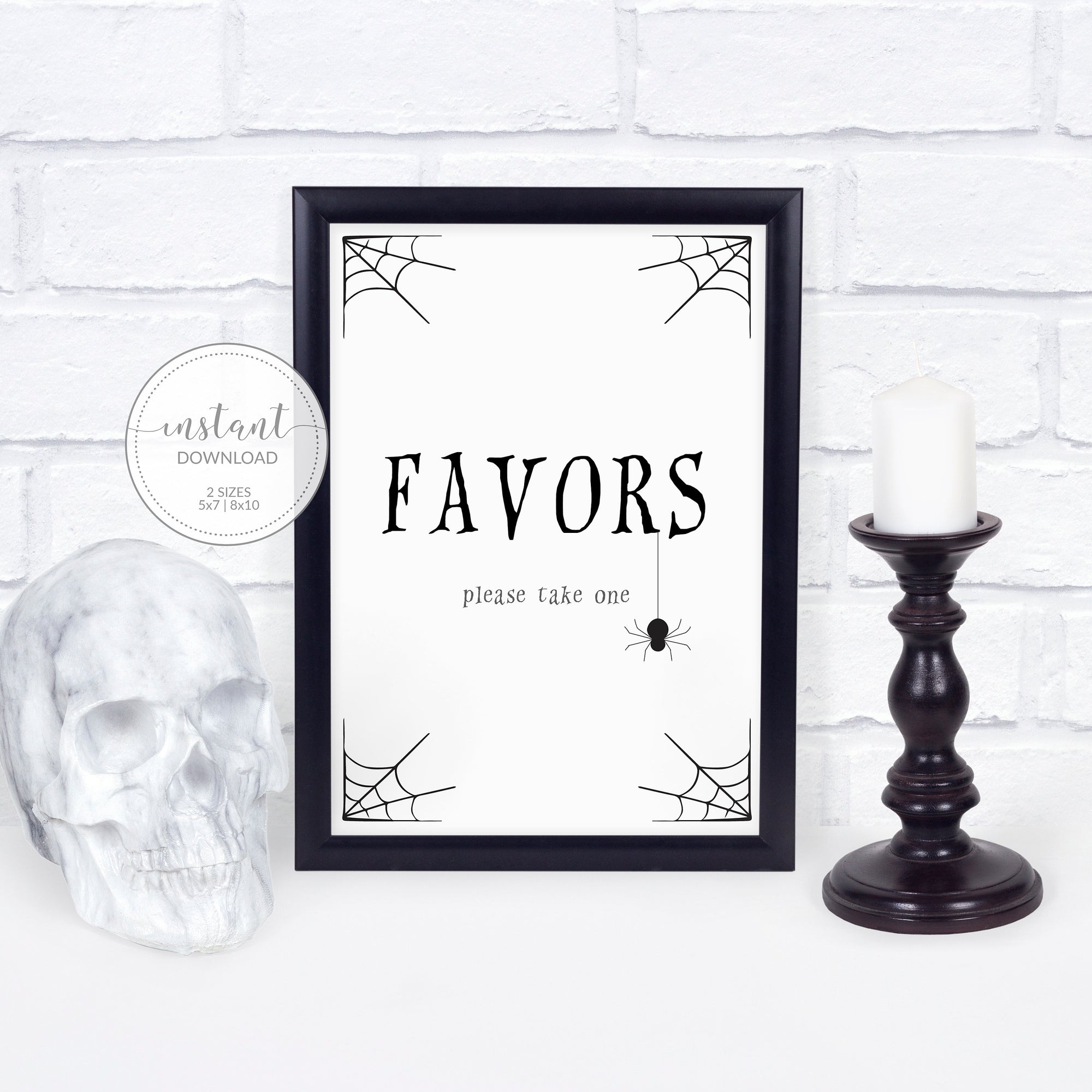Halloween Party Favors Sign INSTANT DOWNLOAD, Halloween Party Decorations, Halloween Party Supplies, Printable Halloween Sign - EDS100 - @PlumPolkaDot 