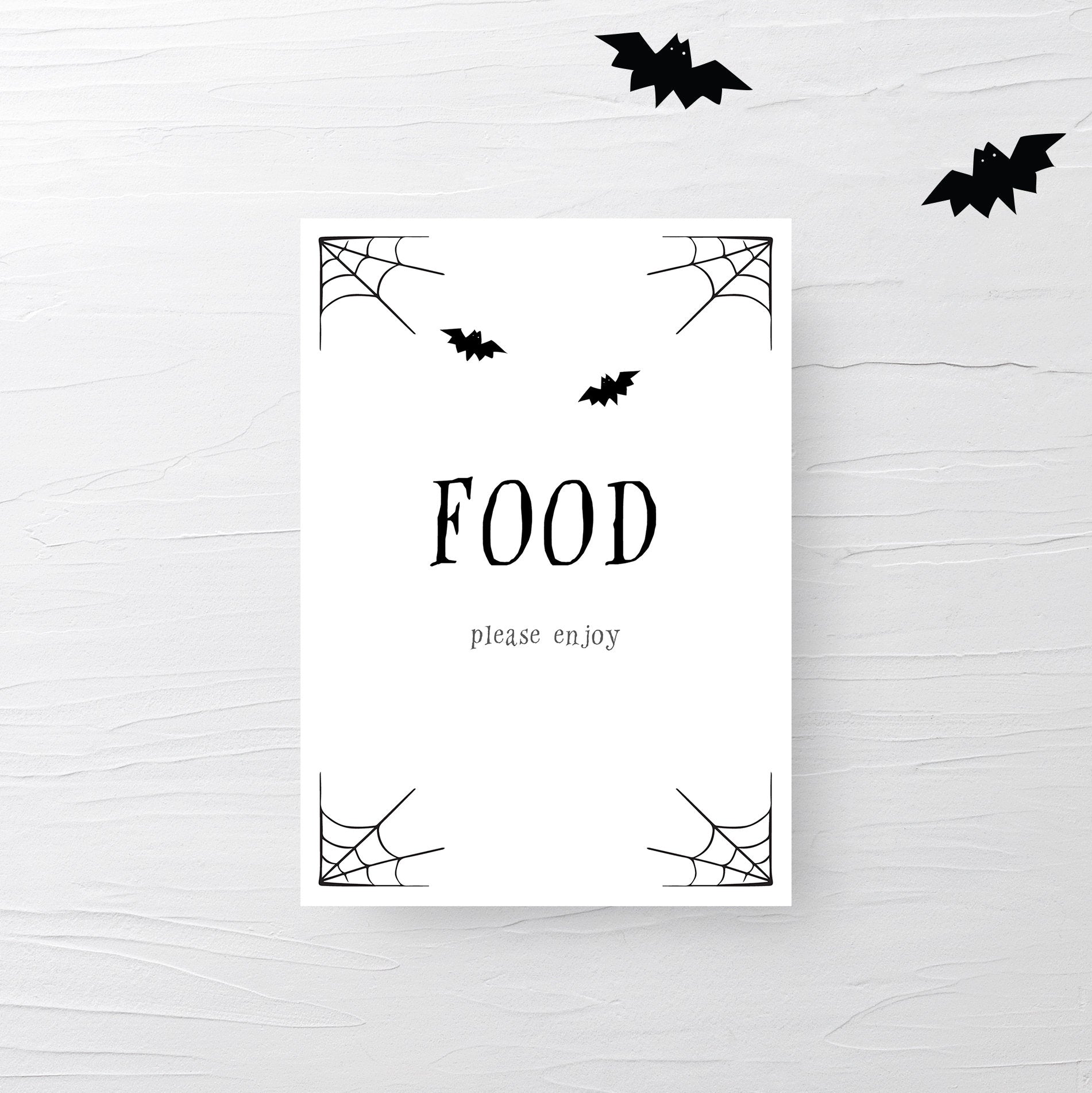 Halloween Party Food Sign, Halloween Brunch Sign, Halloween Party Decorations and Supplies - INSTANT DOWNLOAD - EDS100 - @PlumPolkaDot 