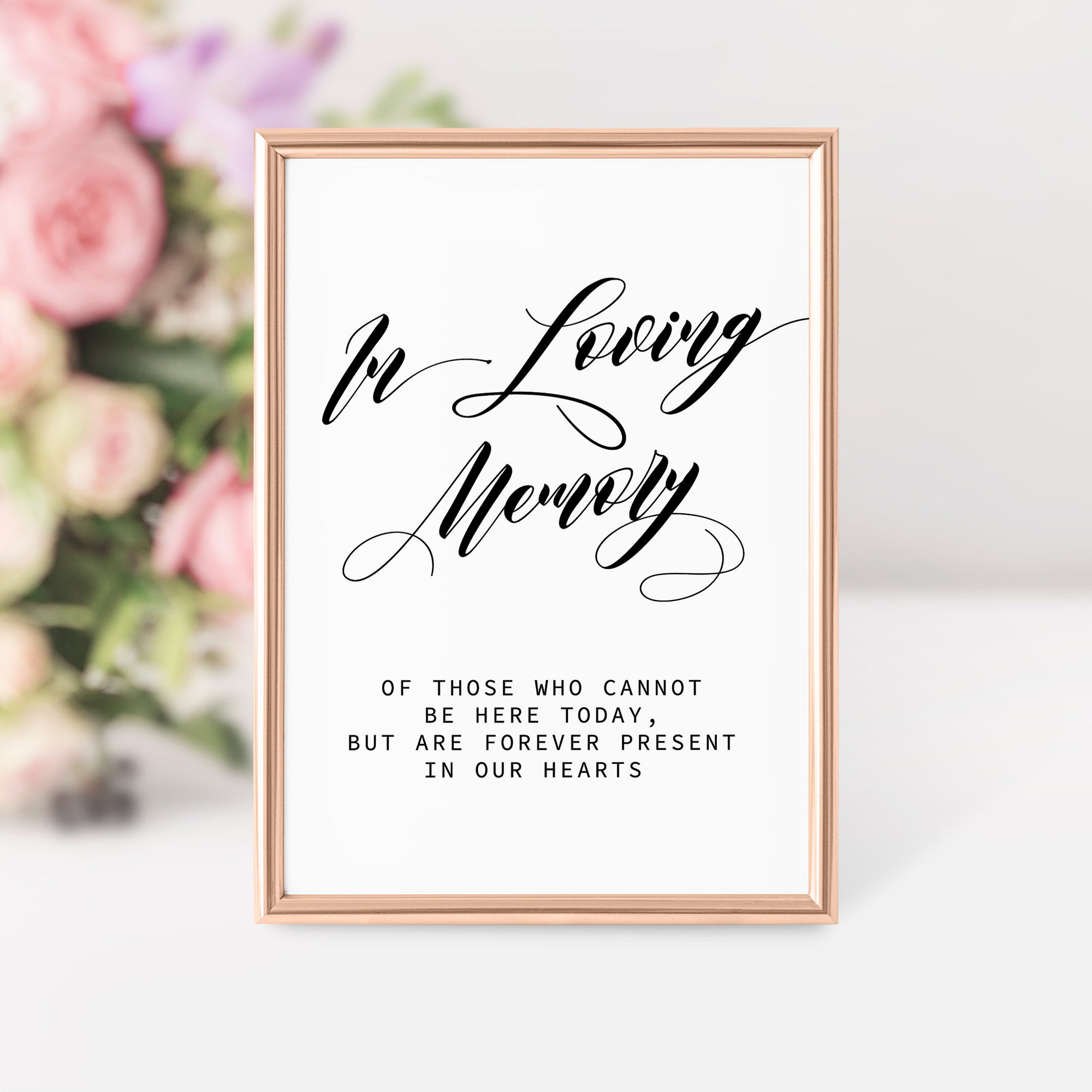 Black Script Wedding Memorial Sign Printable, Minimalist In Loving Mem - PlumPolkaDot black-script-wedding-memorial-sign-printable-minimalist-in-loving-mem-plumpolkadot