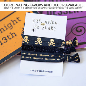 Halloween Party Food Labels Template, Halloween Tent Cards, Halloween Party Decorations Printable, EDITABLE DIGITAL DOWNLOAD - EDS100 - @PlumPolkaDot 