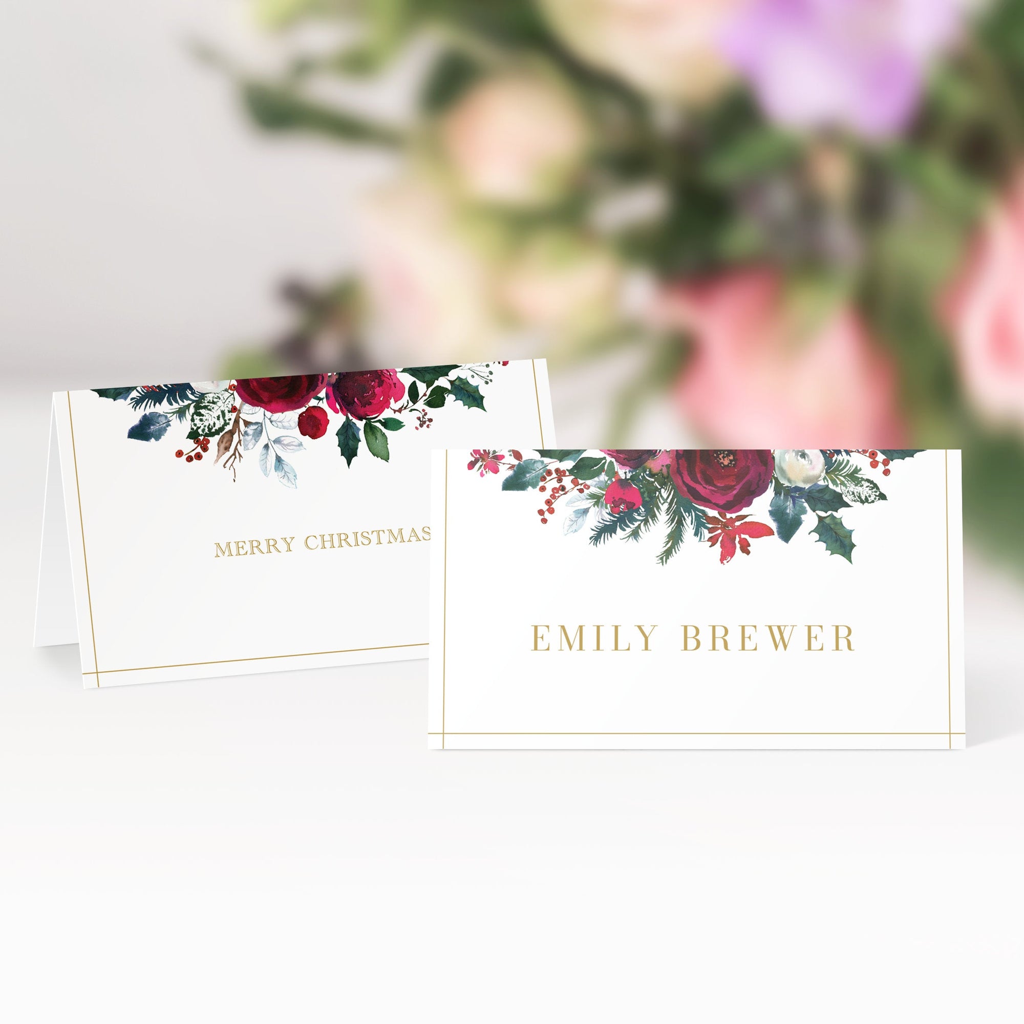 christmas-place-card-template-printable-winter-name-card-editable-in-plumpolkadot for Name Plate Free Printable Christmas Place Cards Template Christmas Place Card Template, Printable Winter Name Card, Editable IN - PlumPolkaDot for Name Plate Free Printable Christmas Place Cards Template