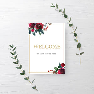 Christmas Party Welcome Sign, Holiday Party Decor, Christmas Baby Shower Decorations, Bridal Shower Printable, INSTANT DOWNLOAD - CG100 - @PlumPolkaDot 