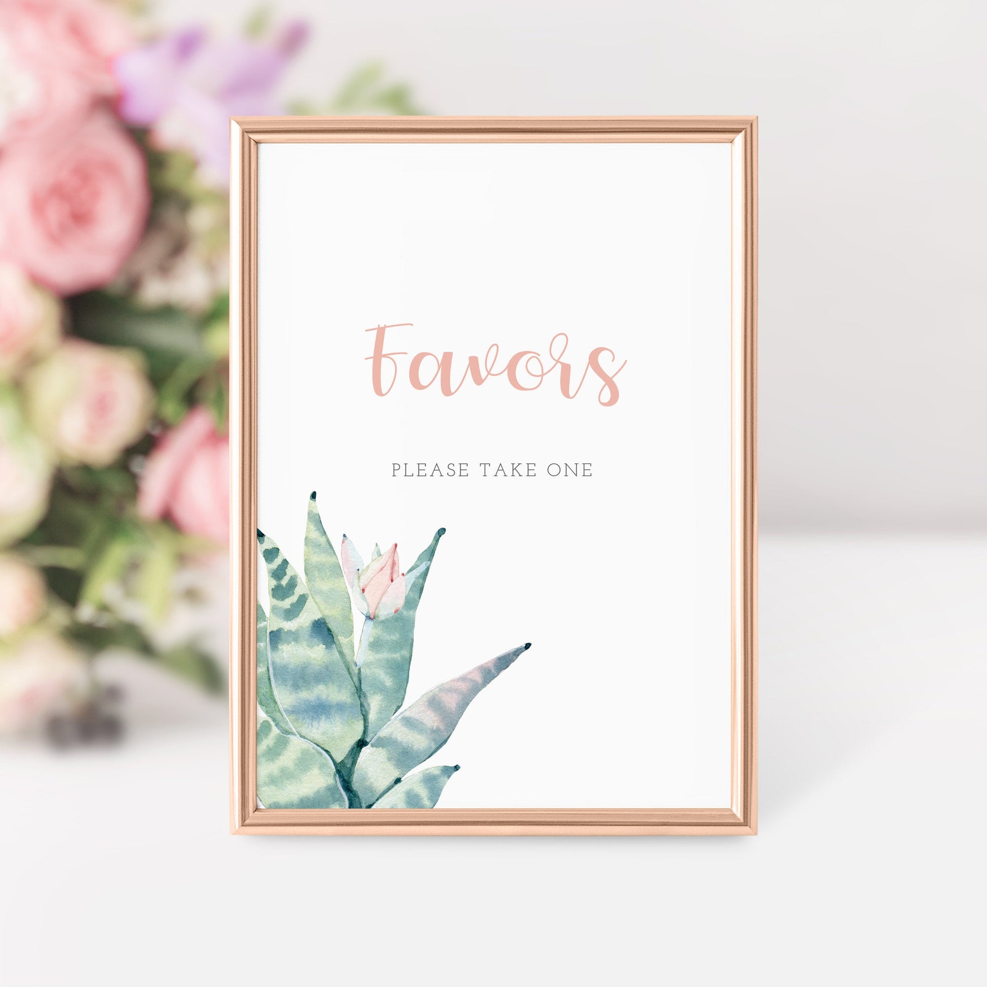 succulent wedding favor sign Succulent Favors Sign Printable, INSTANT DOWNLOAD - CS100