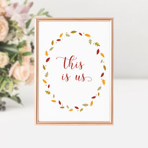 This is Us Sign Digital, Fall Family Sign, Fall Decorations for Home, Autumn Decor for Home, Fall Printable, INSTANT DOWNLOAD - FL100 - @PlumPolkaDot 