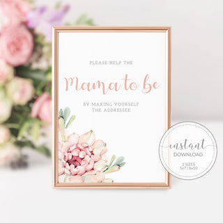 Succulent Baby Shower Address an Envelope Sign Printable, Cactus Baby Shower Table Signs, Help The Mom To Be, DIGITAL DOWNLOAD - CS100 - @PlumPolkaDot 