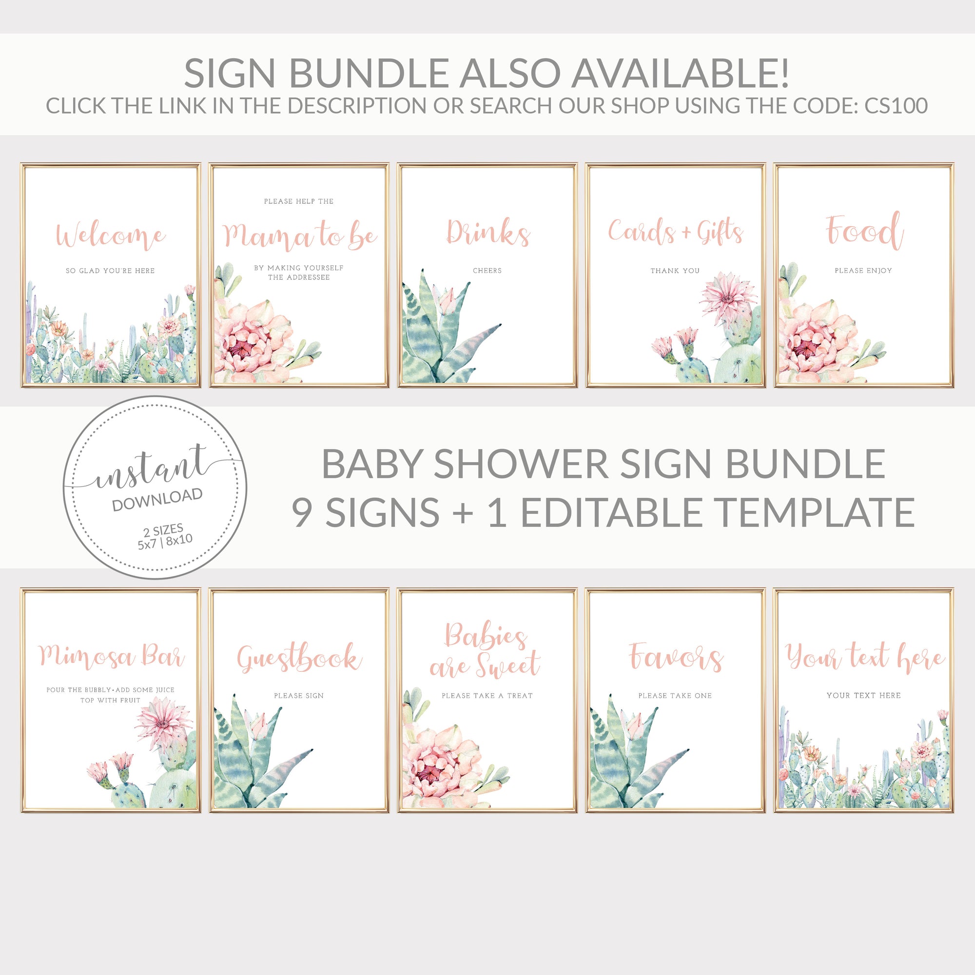 succulent invitation template Succulent Baby Shower Invitation Template, Printable Boy Baby Shower I