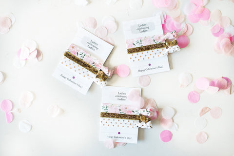 Galentines Day Gift for Girlfriends, Galentines Day Hair Ties, Friend Galentine Gifts, Unique Galentine's Party Favors - @PlumPolkaDot 