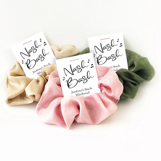 Nashville Bachelorette Party Favors, Nash Bash, Scrunchie Favors, Nashville Party Favors, Nashville Bach Hair Tie Favors - @PlumPolkaDot 
