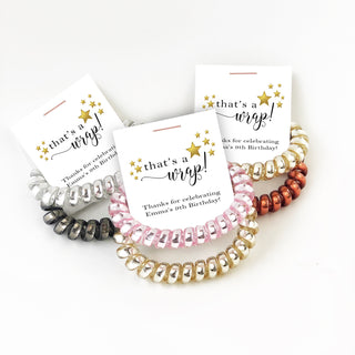 Movie Night Party Favors, Spiral Hair Ties, Movie Birthday Party Favors - @PlumPolkaDot 