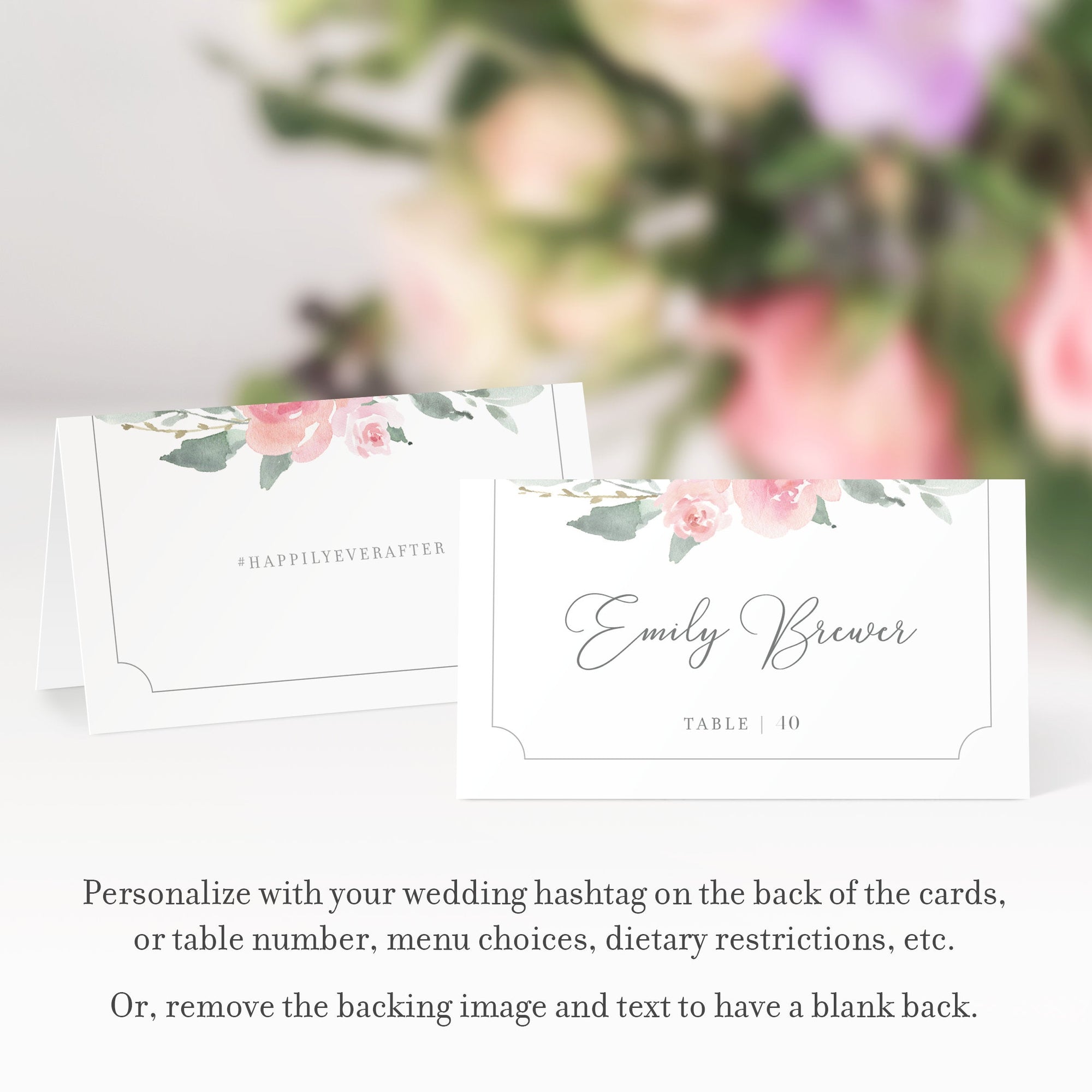 blush-pink-floral-wedding-place-card-template-printable-wedding-name-plumpolkadot for Free Printable Cards For Flower Arrangements Blush Pink Floral Wedding Place Card Template, Printable Wedding Name - PlumPolkaDot for Free Printable Cards For Flower Arrangements
