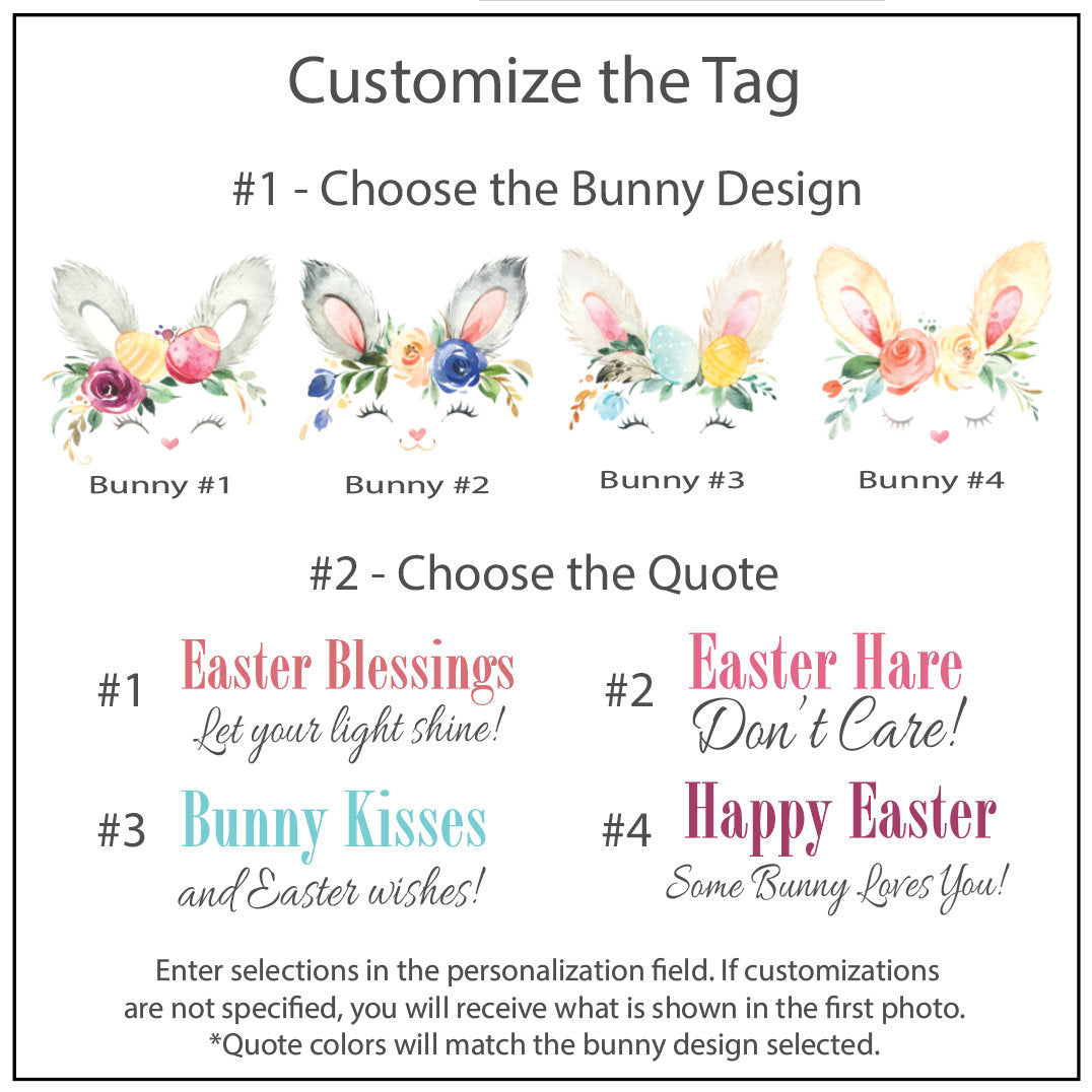 Easter Favors, Bunny Kisses and Easter Wishes, Hair Scrunchies - B100