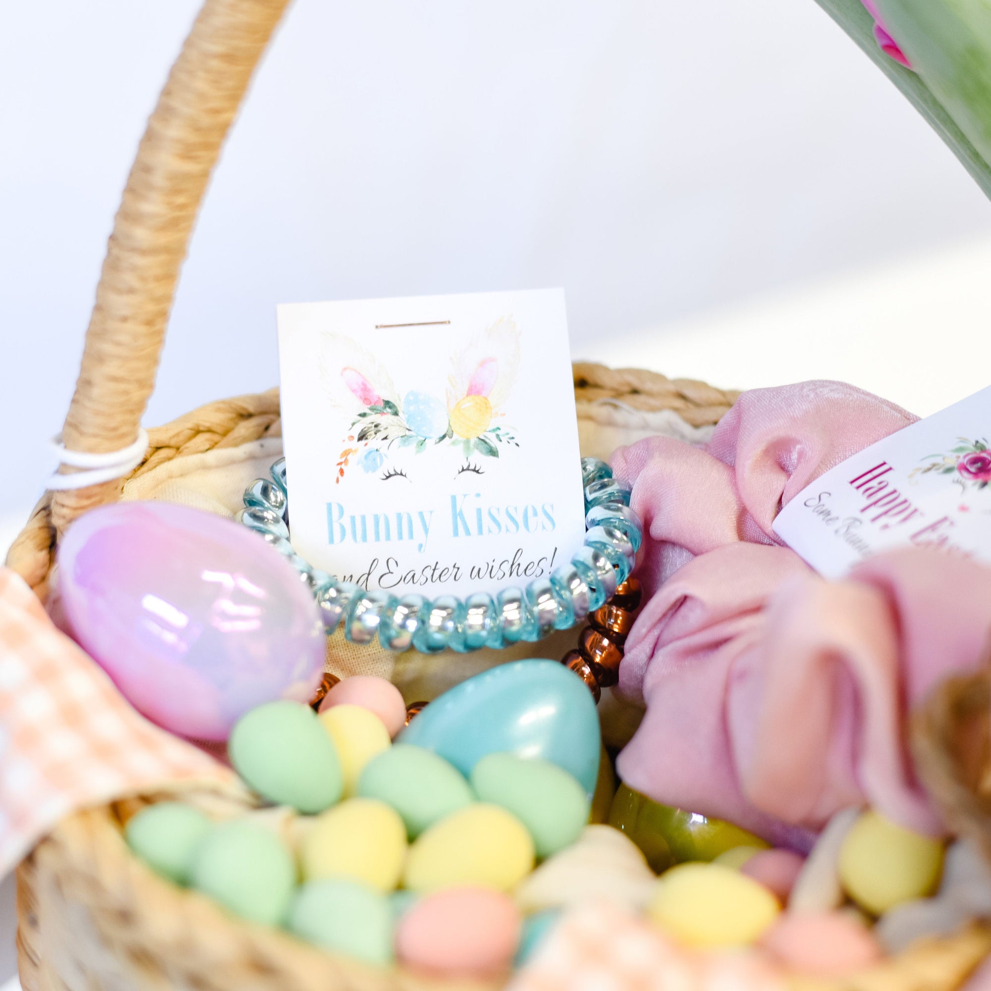 Easter Favors, Spiral Hair Ties, Easter Gift Ideas, Easter Basket Stuffers - @PlumPolkaDot 