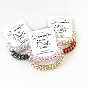 Quarantine Gift for Friends, Spiral Hair Ties, Thinking of You Gift - @PlumPolkaDot 
