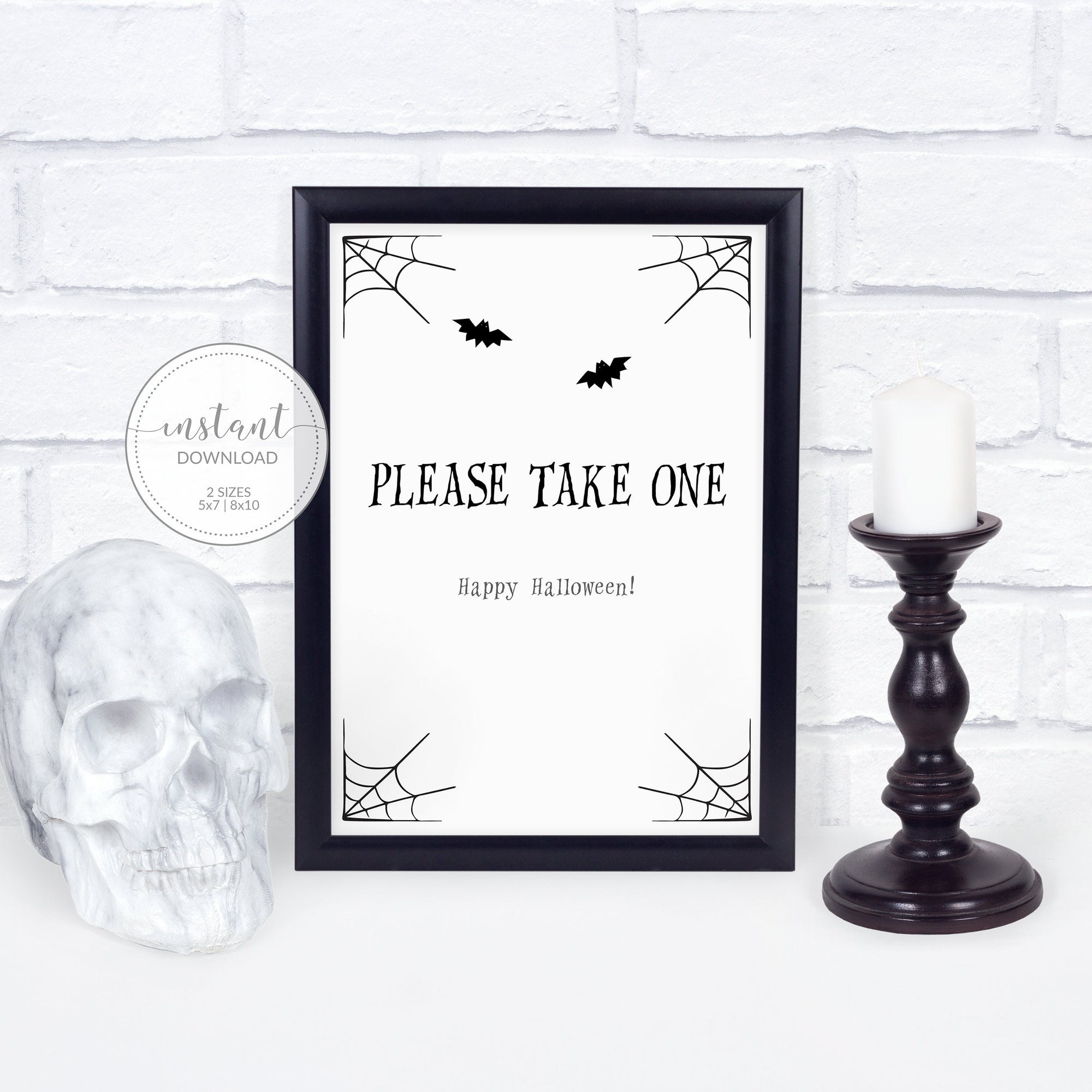 Halloween Please Take One Candy Sign, Printable Trick or Treat Porch S - PlumPolkaDot halloween-please-take-one-candy-sign-printable-trick-or-treat-porch-s-plumpolkadot
