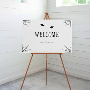 Halloween Welcome Sign Printable, Editable Halloween Printable Sign, Halloween Decor, Large Halloween Party Sign, DIGITAL DOWNLOAD - EDS100