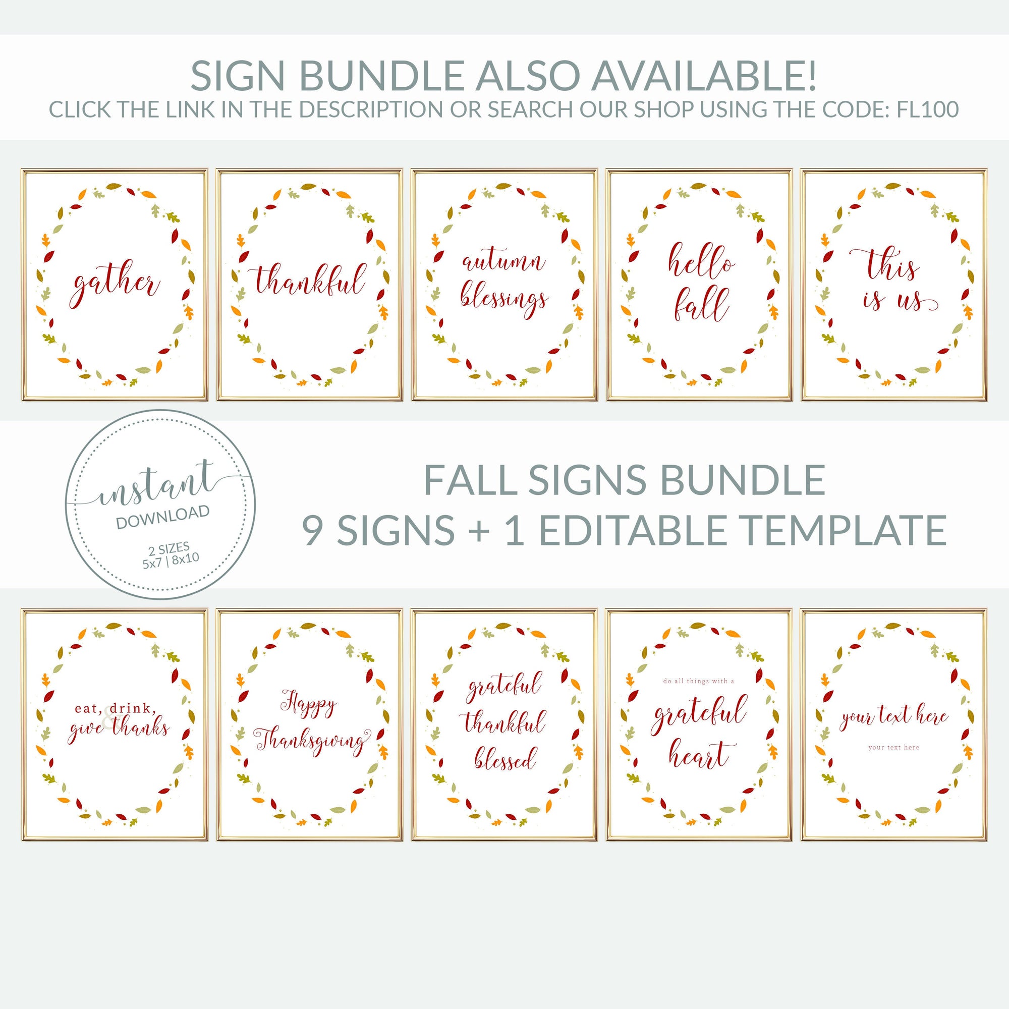 Printable Wedding Stickers Template, Fall Wedding Thank You Stickers Wedding, Autumn Personalised Stickers Wedding, DIGITAL DOWNLOAD FL100
