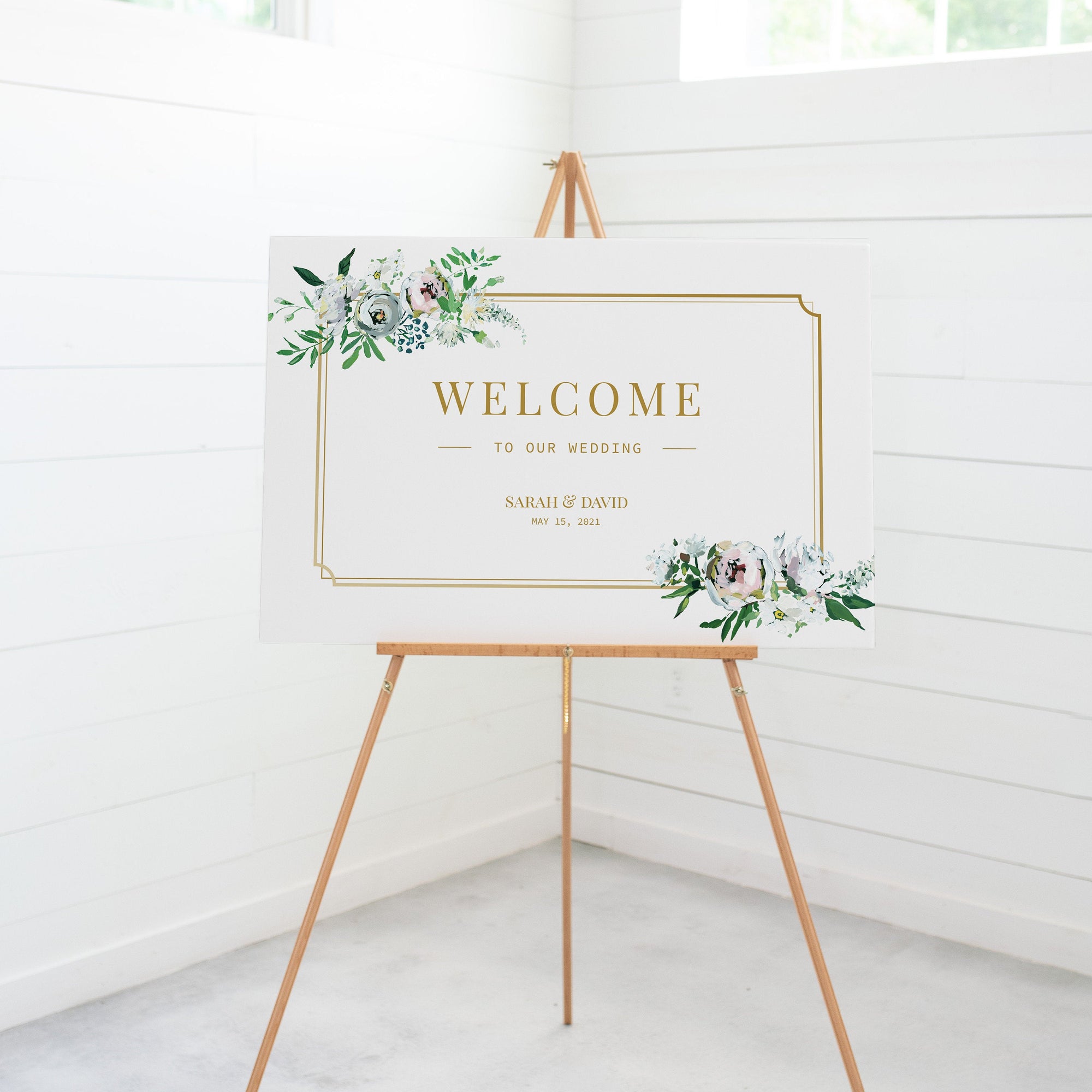 Custom Welcome Sign with Easel stand