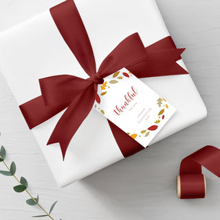 Friendsgiving Gift Tag Printable, Personalized Friendsgiving Favors Tag Template, Thankful For You, Editable DIGITAL DOWNLOAD FL100