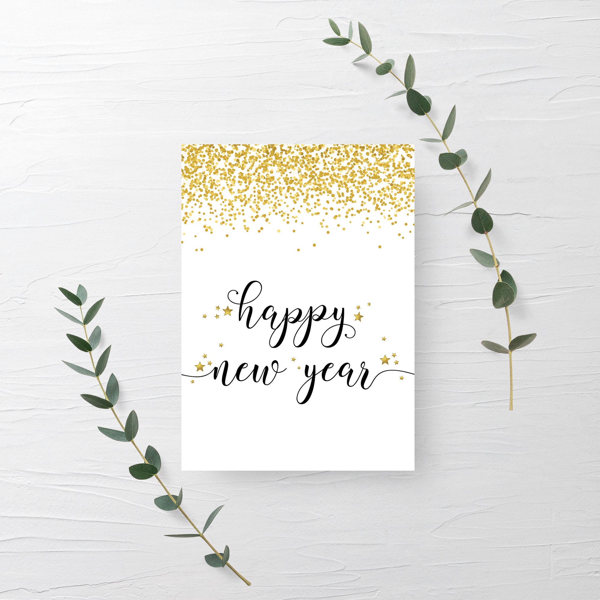 happy new year sign printable, new years eve decoration, instant