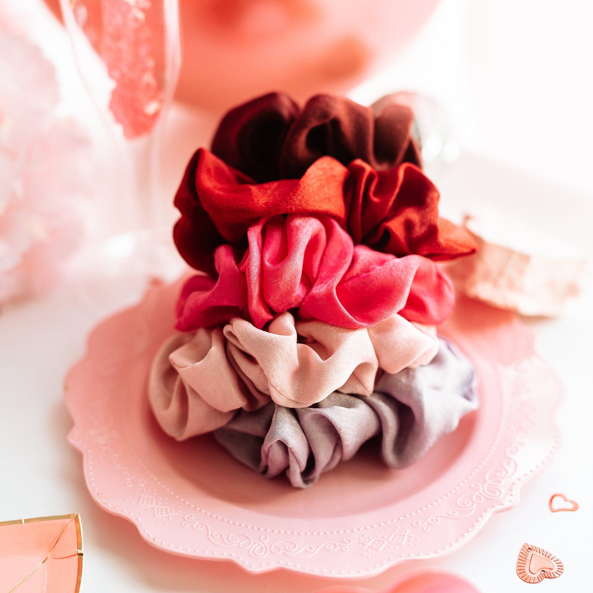 Hair Scrunchie Galentines Day Gift for Friends, Galentine&#39;s Party Favors, Galentine Party Supplies, Galentine&#39;s Day Squad