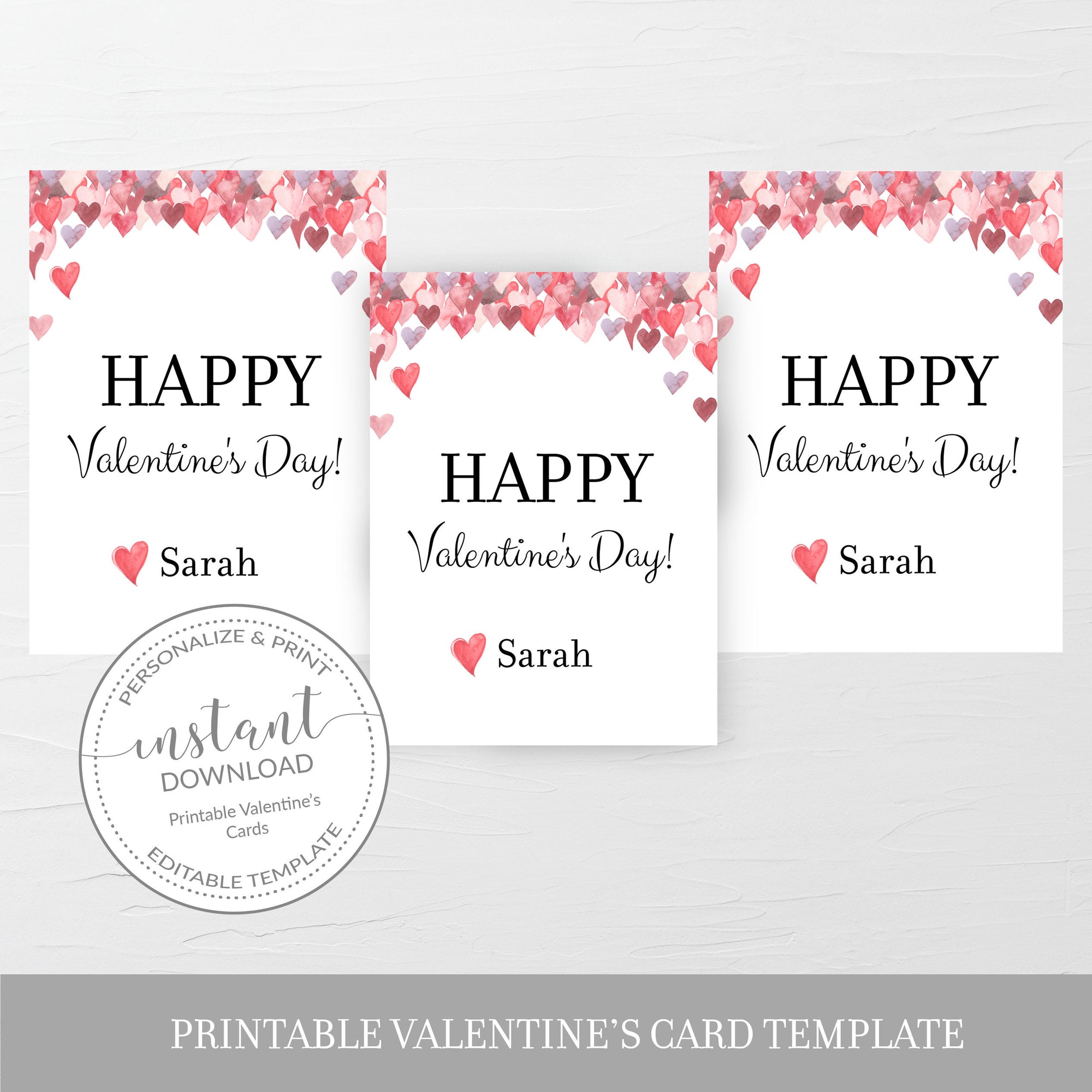 valentine-day-card-for-kids-template-printable-diy-valentines-day-car-plumpolkadot for Free Printable Valentines Day Card Valentine Day Card For Kids Template, Printable DIY Valentines Day Car - PlumPolkaDot for Free Printable Valentines Day Card