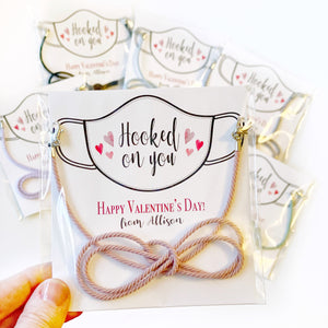 Valentine Card with Mask Chain, Valentines Day Kid Gifts, Alternative Valentines Gift, Quarantine Valentine, 2021 Valentines Day Party Favor