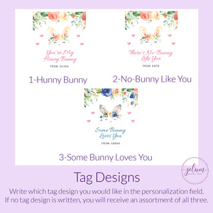 Bunny Valentine Card with Scrunchie, Bunny Valentine&#39;s Day Gift Kids, Bunny Rabbit Valentine Gift, Bunny Valentine&#39;s Day Party Favor B100